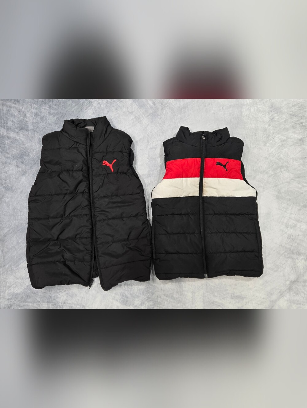 Puma Kids Black & Red Puffer Vest - Lightweight Warmth